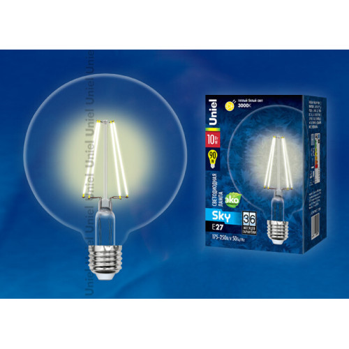 Лампа светодиодная LED-G125-10W/WW/E27/CL PLS02WH LED. 