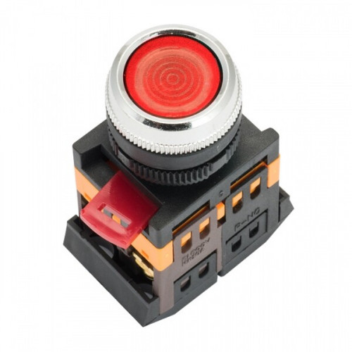 Кнопка ABLFS-22 с подсветкой красный NO+NC 230В EKF PROxima | ablfs-22-r | EKF