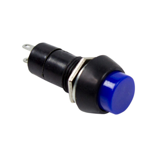 Выключатель-кнопка 250V 1А (2с) (ON)-OFF Б/Фикс синяя | 36-3041 | REXANT