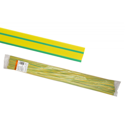 Термоусаживаемая трубка ТУТнг 14/7 желто-зеленая по 1м (50 м/упак) | SQ0518-0231 | TDM