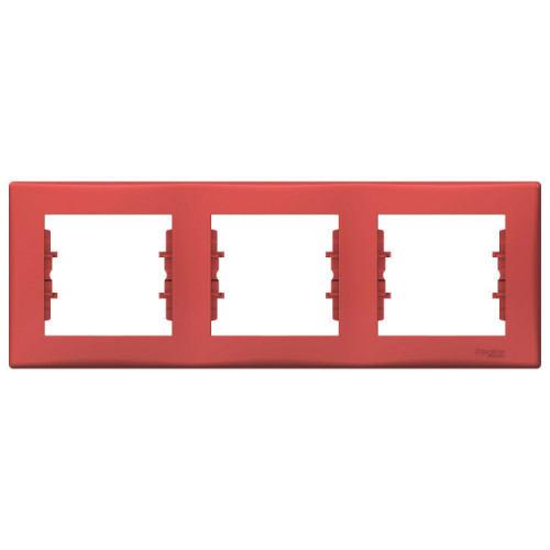 Sedna Красная Рамка 3-ая горизонтальная | SDN5800541 | Schneider Electric