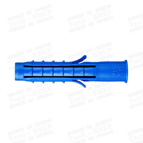 Дюбель распорный Чапай 10х60 шипы+усы (синие) (250 шт) - пакет накл. ( 0,804 кг) | 111134 | Tech-KREP