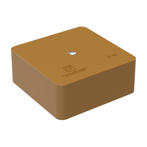 Коробка универсальная для кабель-канала безгалогенная (HF) бук 75х75х30 (90шт/кор) IP42 | 40-0450-8001 | Промрукав