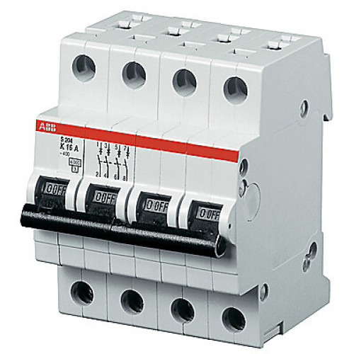 Выключатель автоматический четырехполюсный S204P 0,2А K 25кА (S204P K0.2) | 2CDS284001R0087 | ABB
