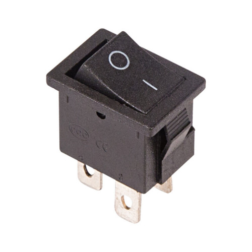 Выключатель клавишный 250V 6А (4с) ON-OFF черный Mini | 36-2146 | REXANT