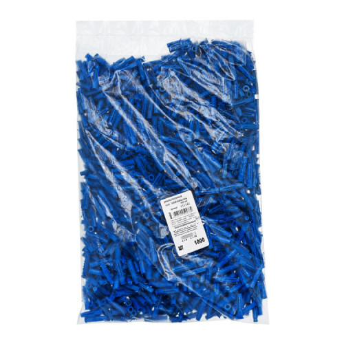 Дюбель распорный Чапай 6х30 шипы+усы (синие) (1000 шт) - пакет накл. ( 0,593 кг) | 111142 | Tech-KREP
