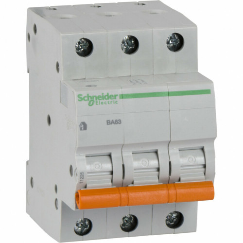 Выключатель автоматический трехполюсный ВА63 25А C 4,5кА | 11225 | Schneider Electric