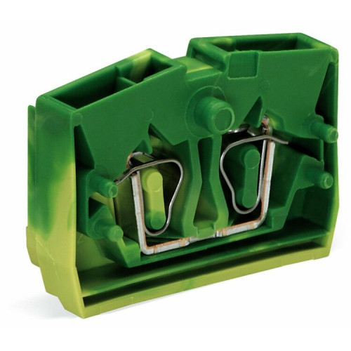 Клемма 2-проводные центральная; без кнопок; 2,5 мм; CAGE CLAMP; зелено-желтая (уп/100шт) | 264-327 | WAGO