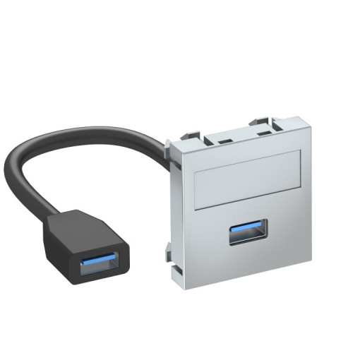 Мультимедийная рамка USB 3.0 A-A Modul45 (серебристый) (MTG-U3A F AL1) | 6104928 | OBO Bettermann