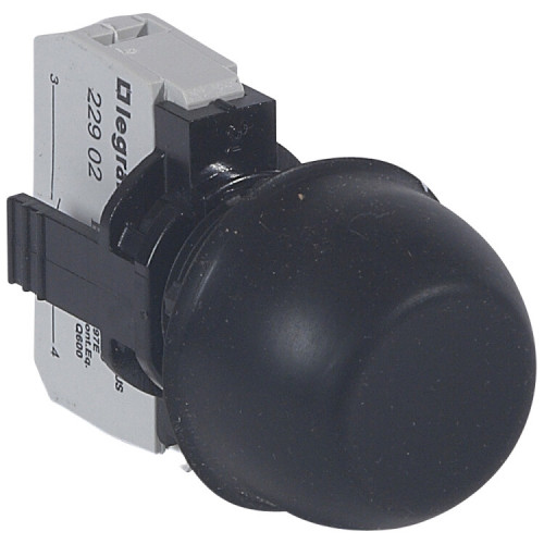 Кнопка с потайным толкателем и защитным колпачком - Osmoz - в сборе - IP 66 - чёрный | 023713 | Legrand