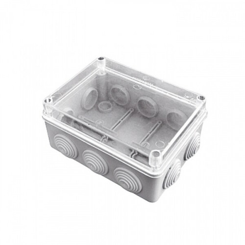 Коробка распределительная КМР-050-042пк пылевлагозащищенная, 10 мембранных вводов, уплотнительный шнур, прозрачная крышка (190х140х70) EKF PROxima | p