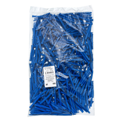 Дюбель распорный Чапай 6х60 шипы+усы (синие) (500 шт) - пакет накл. ( 0,494 кг) | 111146 | Tech-KREP