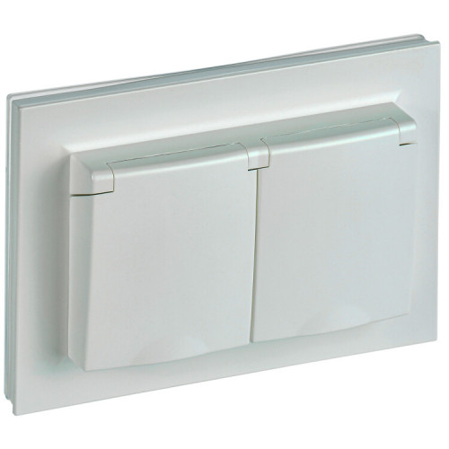 BRITE Роз. 2-я с кр. 16А в сб IP44 РСбш12-3-44-БрЖ жемчуг | BR-R26-16-44-K36-F | IEK