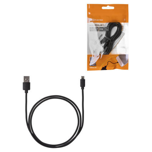 Дата-кабель, ДК 1, USB - micro USB, 1 м, черный, | SQ1810-0301 | TDM