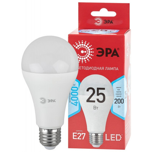 Лампа светодиодная LED A65-25W-840-E27 R (диод, груша, 25Вт, нейтр, E27) (10/100/1200) | Б0048010 | ЭРА