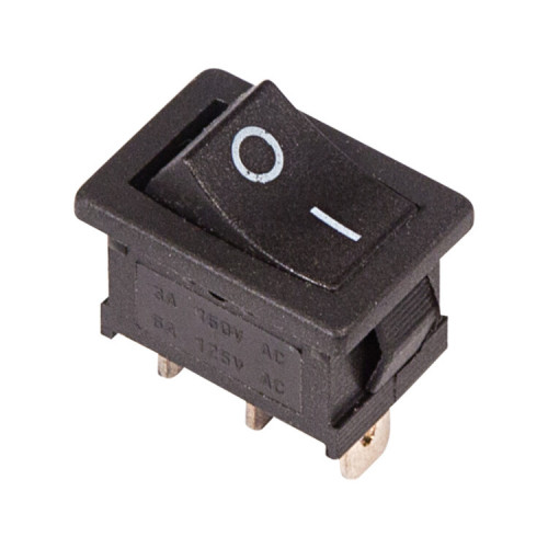 Выключатель клавишный 250V 6А (3с) ON-ON черный Mini | 36-2130 | REXANT