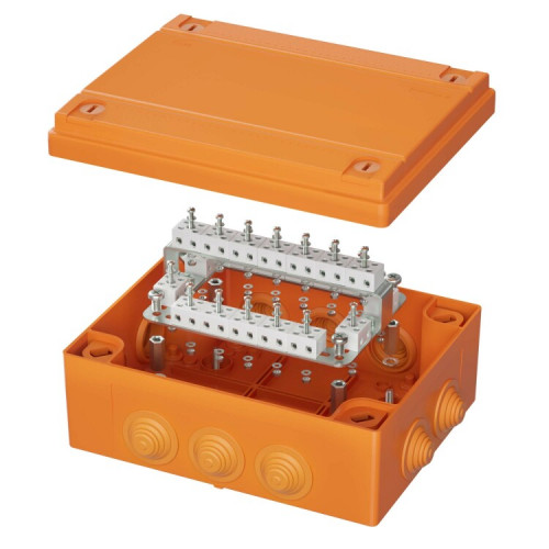 Коробка распределительная пластиковая FS с кабельными вводами иклеммниками,IP55,240х190х90мм, 40р, 450V,6A,4мм.кв | FSB414004 | DKC