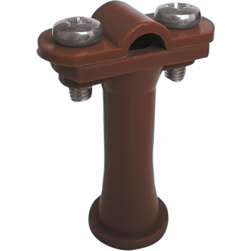 Держатель проводника круглого 6-10 мм коричневый, высота 59 мм, пластик|91103|Ezetek