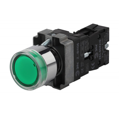 Кнопка управления LAY5-BW3361 с подсветкой зеленый 1з | Б0045663 | ЭРА