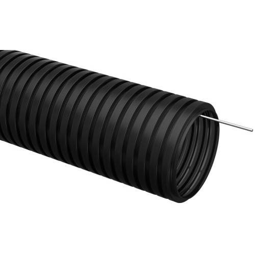 Труба гибкая гофрированная ПНД 16мм с протяжкой (10м) черный | CTG20-16-K02-010-1 | IEK