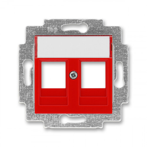 ABB Levit Красный Накладка с суппортом для информационных разъёмов | 5014H-A01018 65 | 2CHH291018A4065 | ABB
