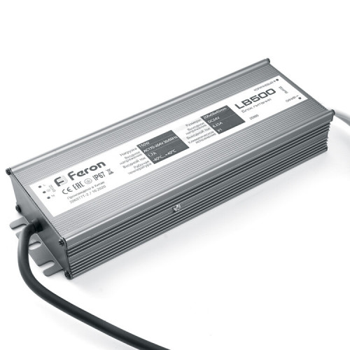 Трансформатор для светодиодной ленты LB500 DC24V 150W IP67 | 25989 | Feron