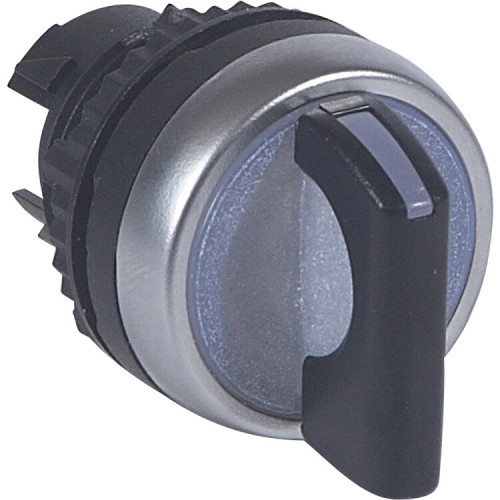 Переключатель - Osmoz - для комплектации - с подсветкой - 3 положения с фиксацией - 45° - чёрный | 024053 | Legrand