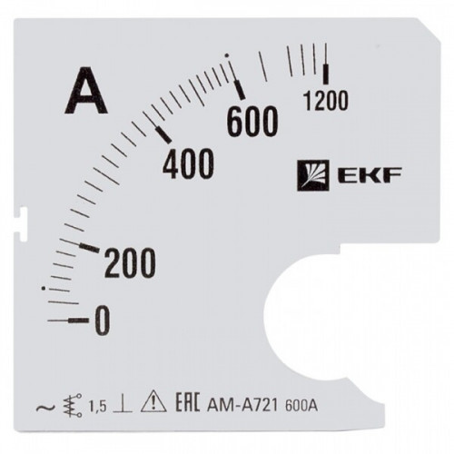 Шкала сменная для A721 600/5А-1,5 EKF PROxima | s-a721-600 | EKF