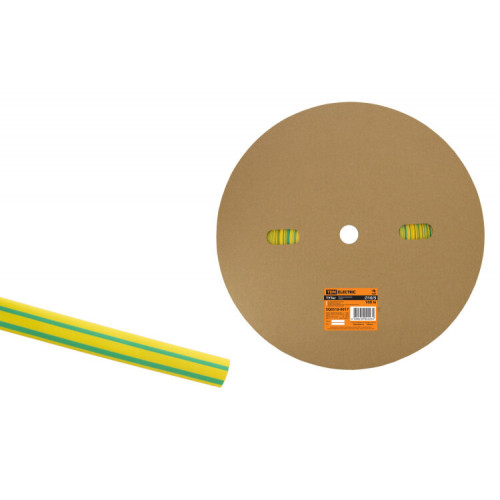 Термоусаживаемая трубка ТУТнг 10/5 желто-зеленая (100 м/ролл) | SQ0518-0017 | TDM