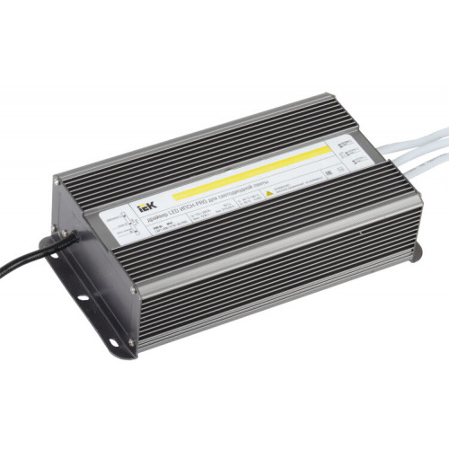 Драйвер для светодиодных лент LED ИПСН-PRO 200Вт 12В IP67 блок-шнуры | LSP1-200-12-67-33-PRO | IEK