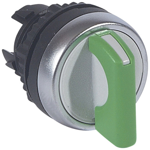Переключатель с рукояткой - Osmoz - для комплектации - без подсветки - IP 66 - 2 положения с фиксацией - зеленый | 023902 | Legrand