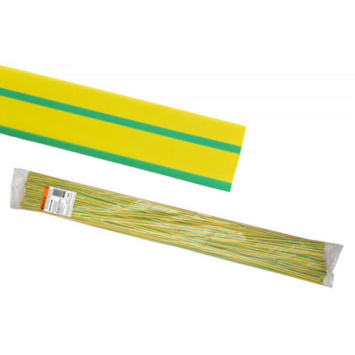 Термоусаживаемая трубка ТУТнг 30/15 желто-зеленая по 1м (25 м/упак) | SQ0518-0280 | TDM