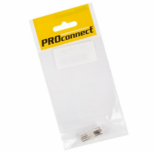 Переходник антенный, (гнездо F - гнездо TV), с кольцом (1шт.) (пакет) PROconnect | 05-4301-4-7 | PROconnect