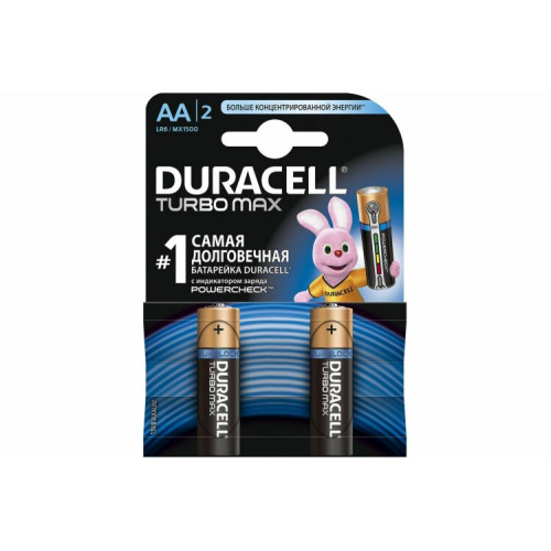 Элемент питания Duracell LR6-2BL TURBO | Б0014047 | Duracell