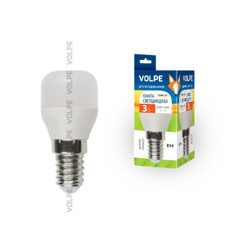 Лампа светодиодная LED-Y27-3W/WW/E14/FR/Z LED для холод.мат. колба. Материал корпуса пластик. Цвет свечения теплый белый. Упаковка |UL-00000178| Volpe