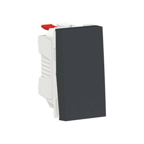 Unica Modular Антрацит Выключатель 1-клавишный, сх. 1, 10 AX, 250В, 1 мод. | NU310154 | Schneider Electric