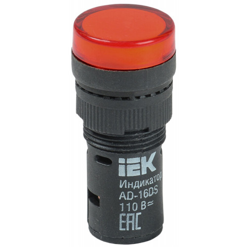 Лампа AD16DS(LED)матрица d16мм красный 110В AC/DC | BLS10-ADDS-110-K04-16 | IEK