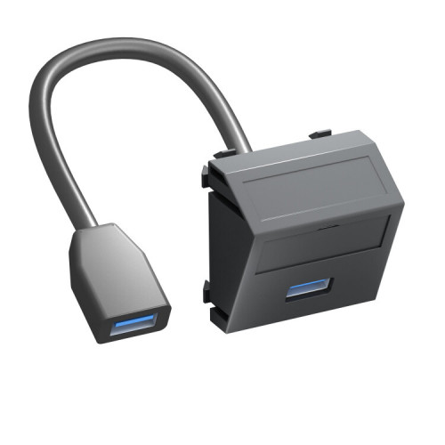 Мультимедийная рамка USB 3.0 A-A Modul45 (черный) (MTS-U3A F SWGR1) | 6104937 | OBO Bettermann