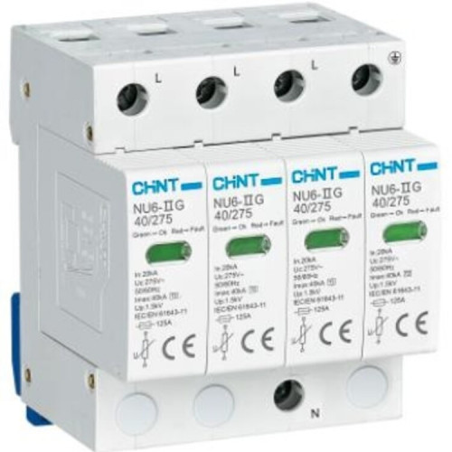 Ограничитель имп. перенапр. NU6-IIG 1Р In=15kA Uc=440B Im=40kA (R) | 252494 | CHINT
