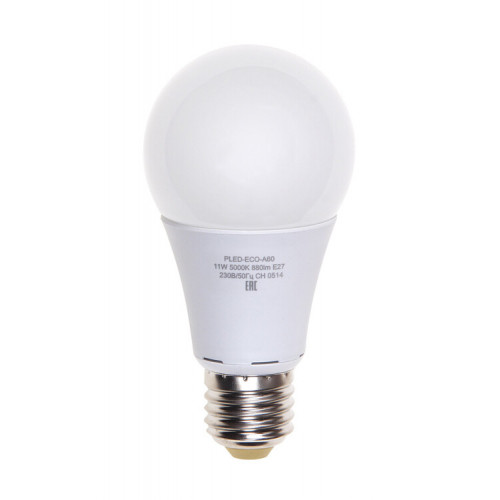 Лампа светодиодная LED 11Вт Е27 220В 4000К PLED- ECO- A60 груша | 1033215 | Jazzway