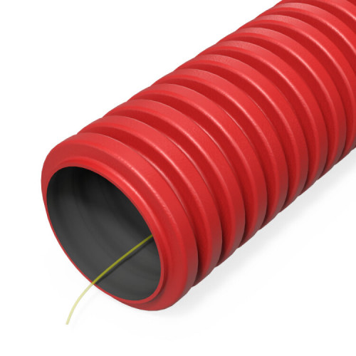 Труба гофрированная двустенная ПНД гибкая d32 мм тип 750 (SN57) с/з красная (50м/уп)  | PR15.0259 | Промрукав