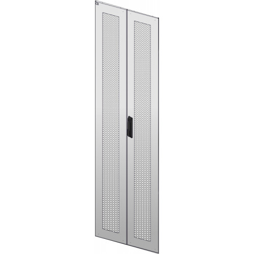 Дверь перфор. двустворч. для шкафа LINEA N 18U 600мм сер | LN35-18U6X-D2P | ITK