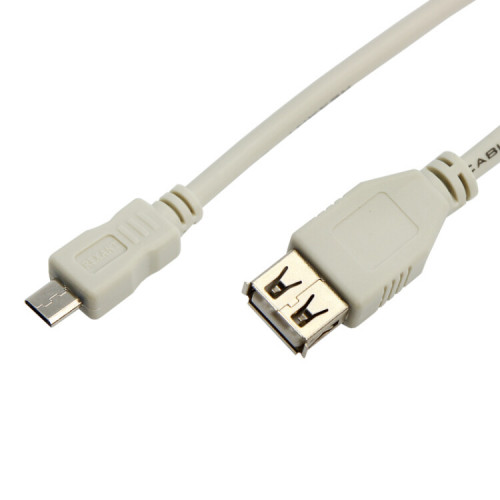 Кабель micro USB (male) штекер - USB-A (female) гнездо, длина 0,2 метра, белый (PE пакет) | 18-1161 | REXANT