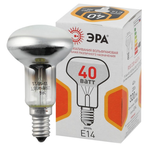 Лампа накаливания ЛОН R50 рефлектор 40Вт 230В E14 | Б0039140 | ЭРА
