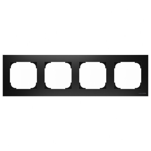Рамка 4-постовая, серия SKY, цвет чёрный бархат|2CLA857400A1501| ABB