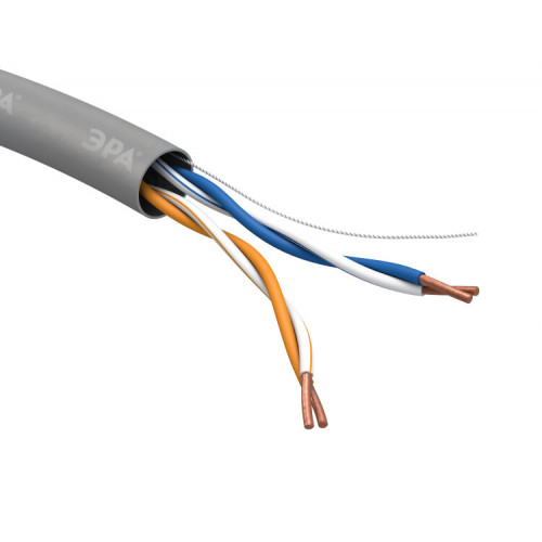 Кабель витая пара U/UTP 2x2x24 AWG Cat5e CCA PVC 305м SIMPLE (2/30) | Б0044433 | ЭРА