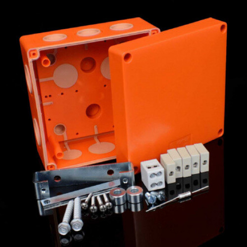 Коробка огнестойкая Е90, 126х126х74, IP66, с двойными керамическими клеммниками 5x1,5-6 мм2 KSK 125 (2PO6) | KSK 125_PO6P | Kopos