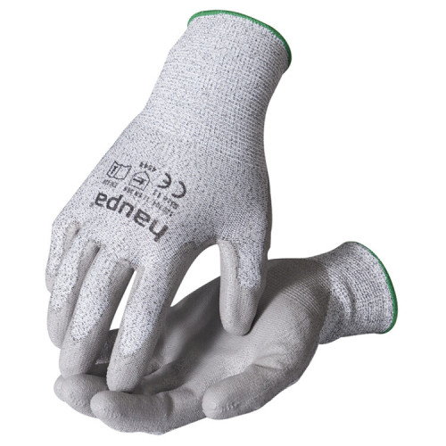 Перчатки с полиуретановым покрытием, 5 степень защиты от порезов, размер 11, серые | 120304/11 | Haupa