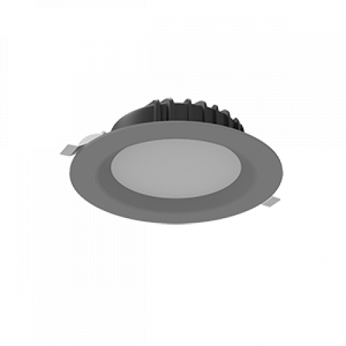 Cветильник светодиодный даунлайт DL-01 круглый встраиваемый 190*70 мм 25W 4000K IP54/20 RAL7045 серый муар DALI | V1-R0-H0083-10D01-4402540 | VARTON