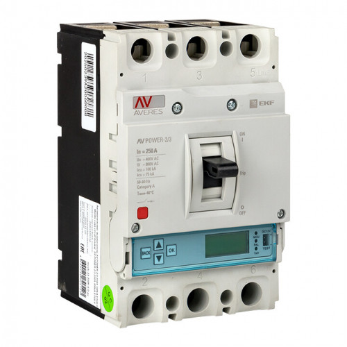 Автоматический выключатель AV POWER-2/3 250А 100kA ETU6.0 AVERES | mccb-23-250H-6.0-av | EKF